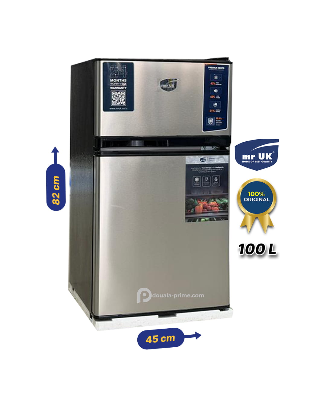 REFRIGERATEUR DOUBLE BATTANT MR UK  F48-08-0L 100L
