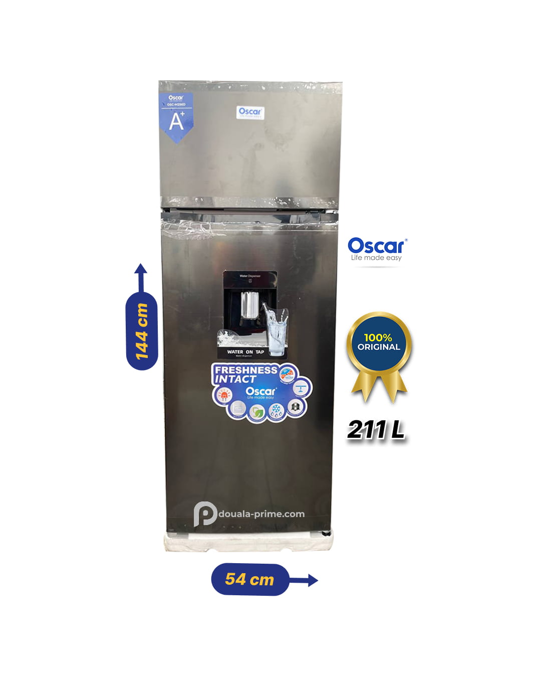 REFRIGERATEUR DOUBLE BATTANT OSCAR  OSC-M256D 211L