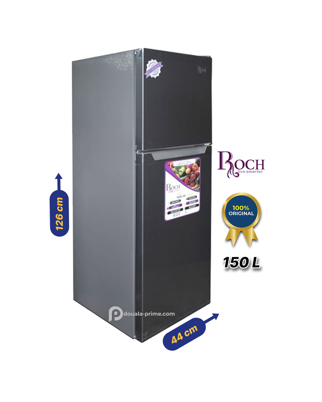 REFRIGERATEUR DOUBLE BATTANT ROCH  RFR-160DT 150L