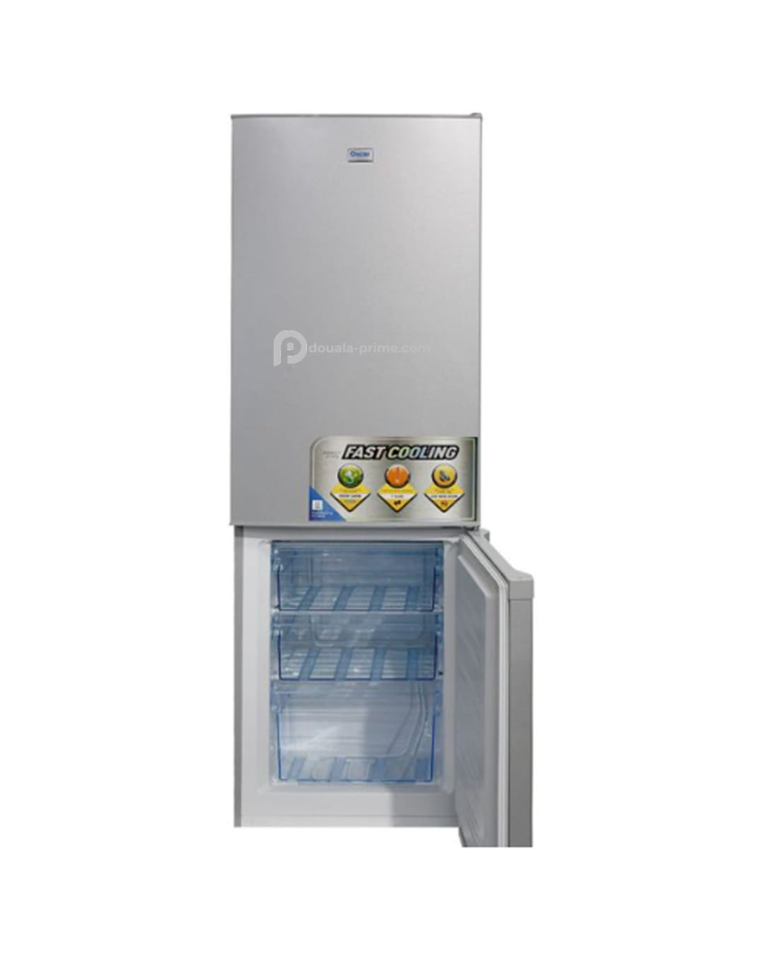 Réfrigérateur combiné Oscar OSC-R355C - 255 Litres - Classe énergétique A - 40dB - R600a - Gris