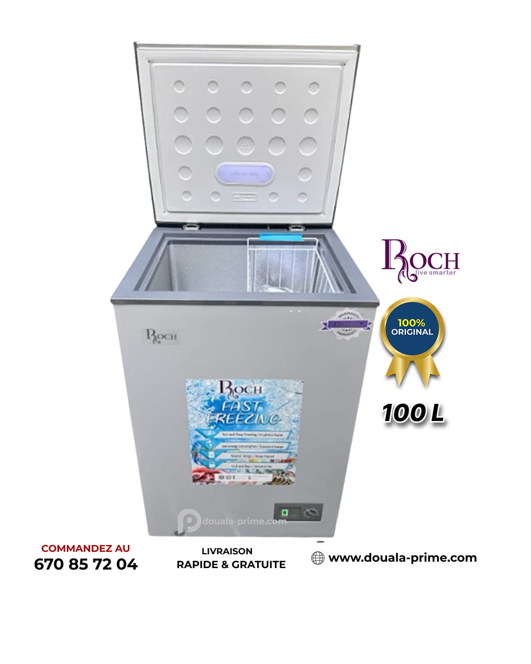 CONGELATEUR COFFRE ROCH RCF-120-B 100L