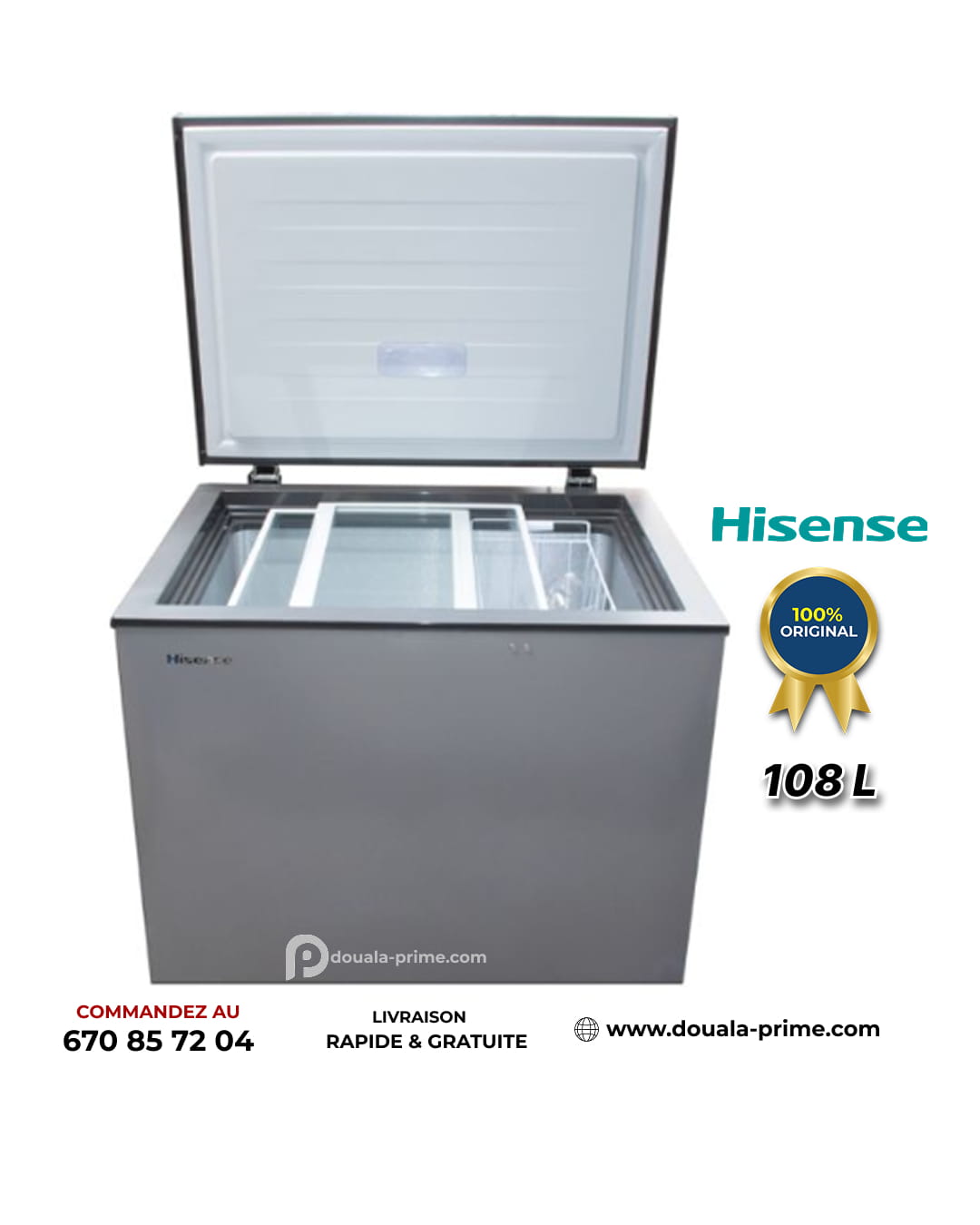 CONGELATEUR COFFRE HISENSE FC-247DD4SA 150L