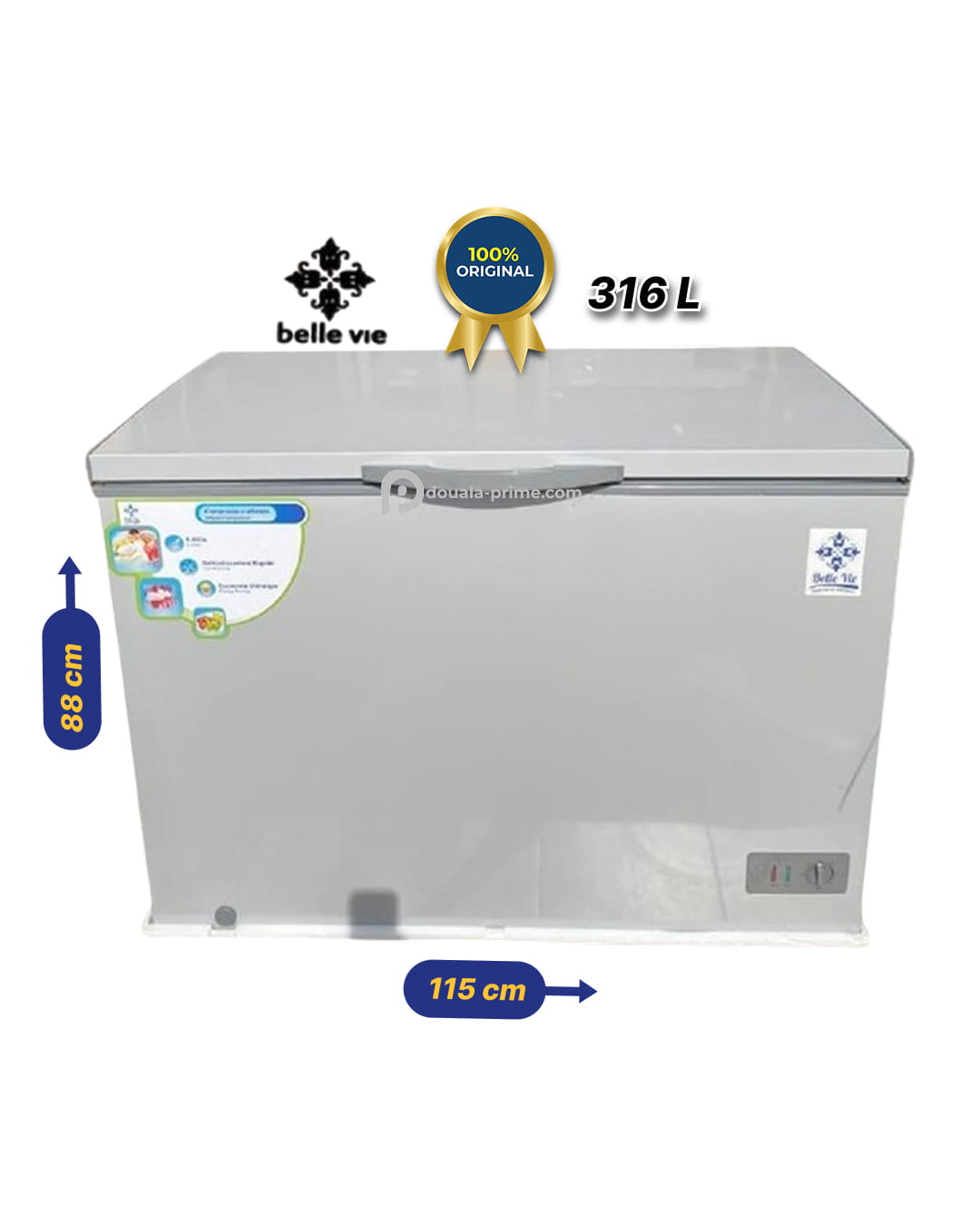 Congelateur Coffre Belle Vie - BVC-379 - 316L - Gris