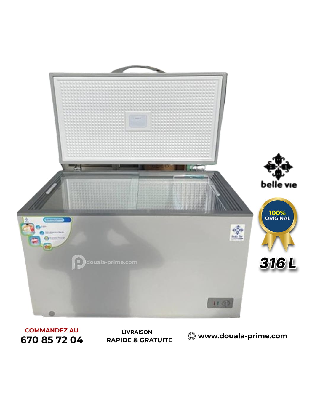 Congelateur Coffre Belle Vie - BVC-449 - 500L - Gris