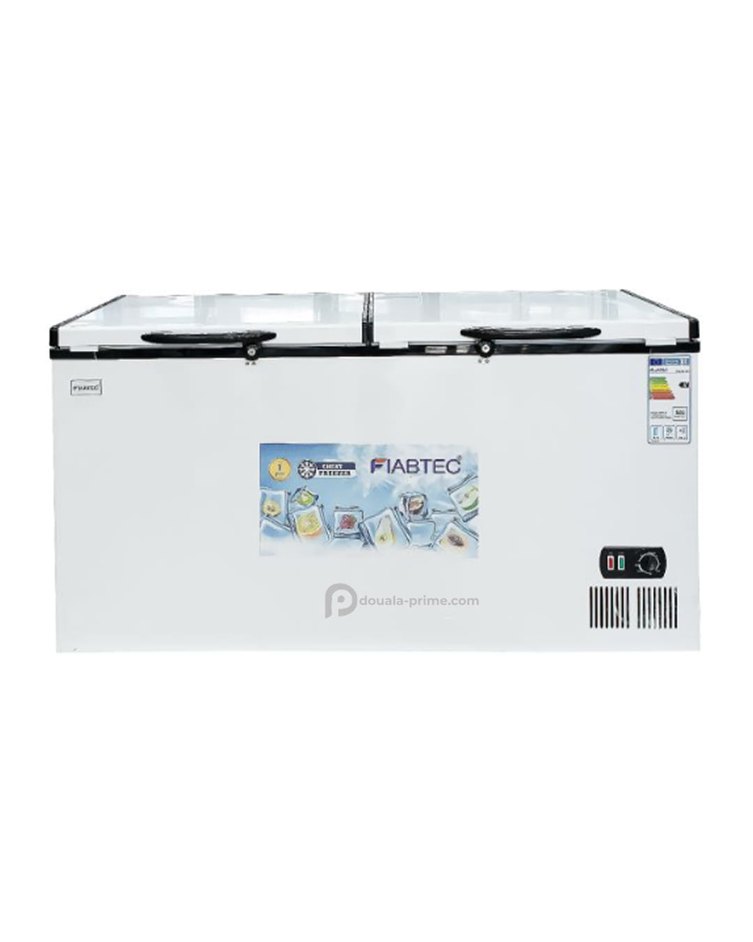 Congélateur coffre à vitres coulissantes – FIABTEC - FTCFQ-518 – 518 Litres – Classe Éco A+ – Gris