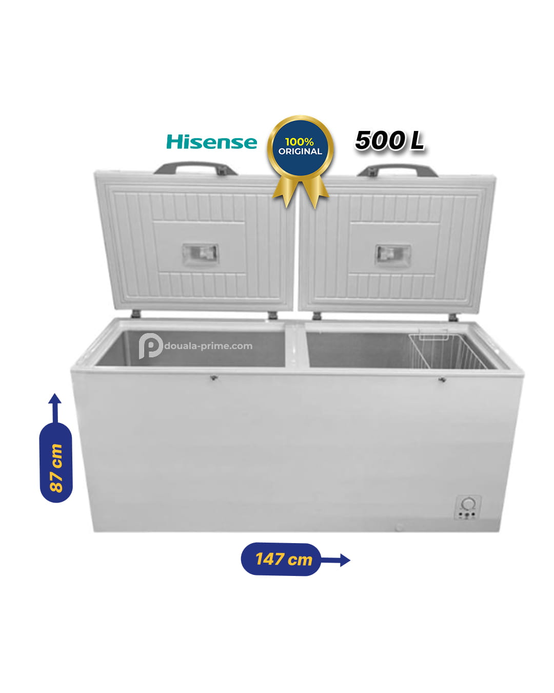 Congélateur coffre Hisense - FC-729- 500 litres - Gris