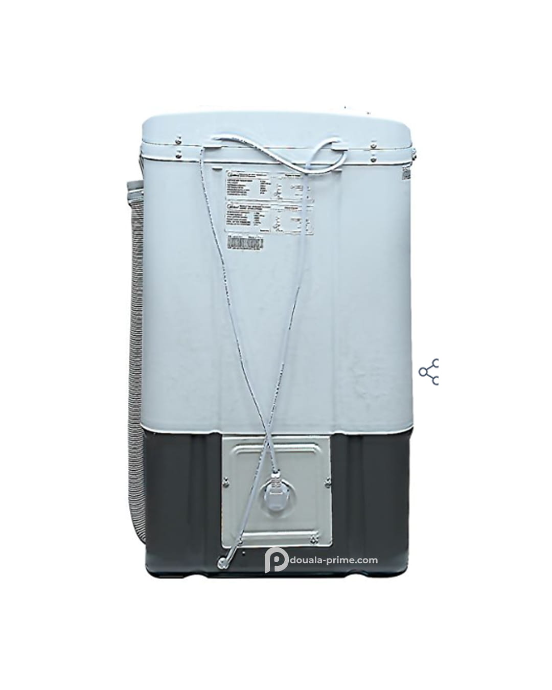 Machine à laver semi‑automatique MIDEA 6 Kg – MTT 60‑WP 2403 – Cuve unique – Chargement par le haut – Blanc