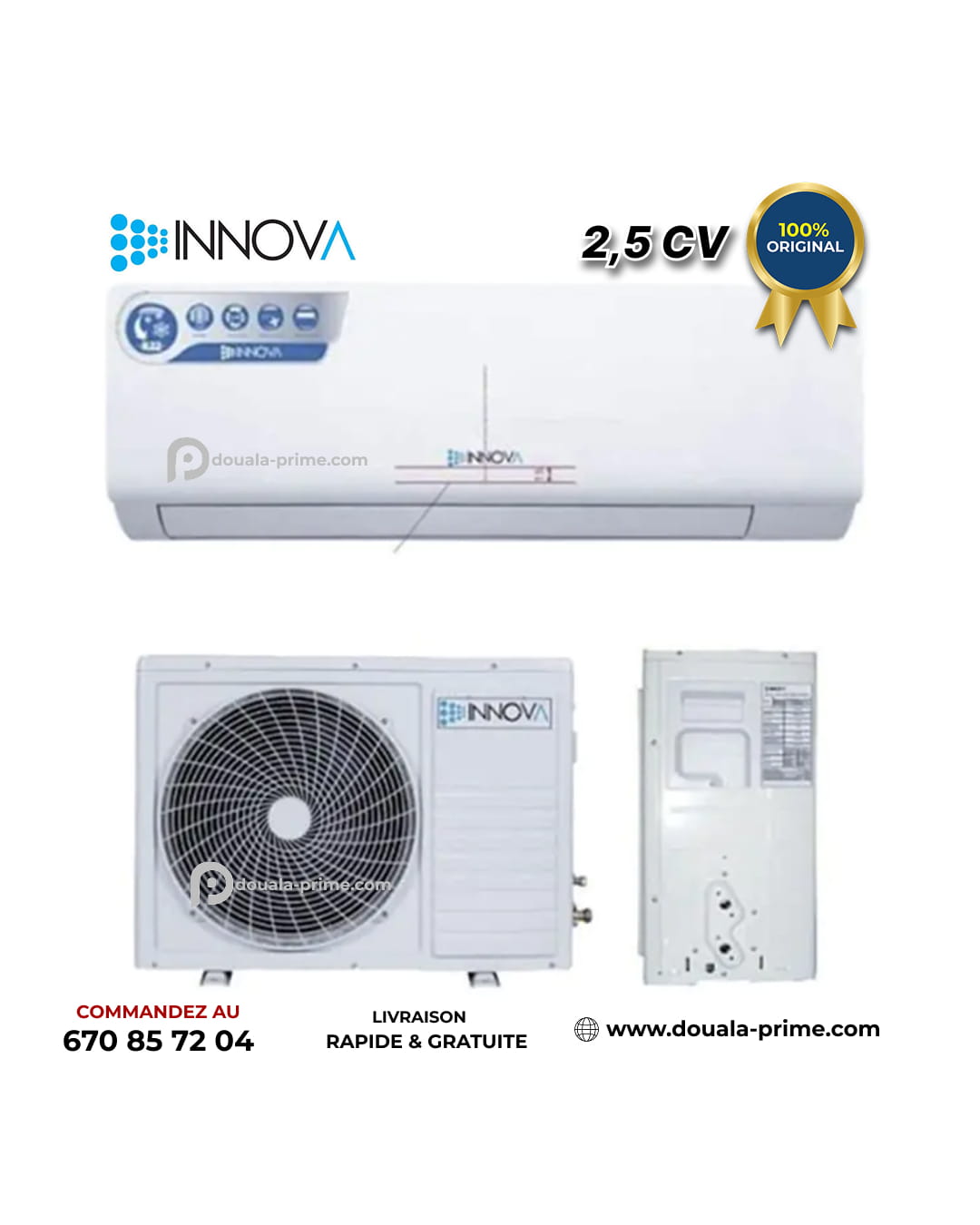 Climatiseur Innova - 2.5 CV - 18000 Btu
