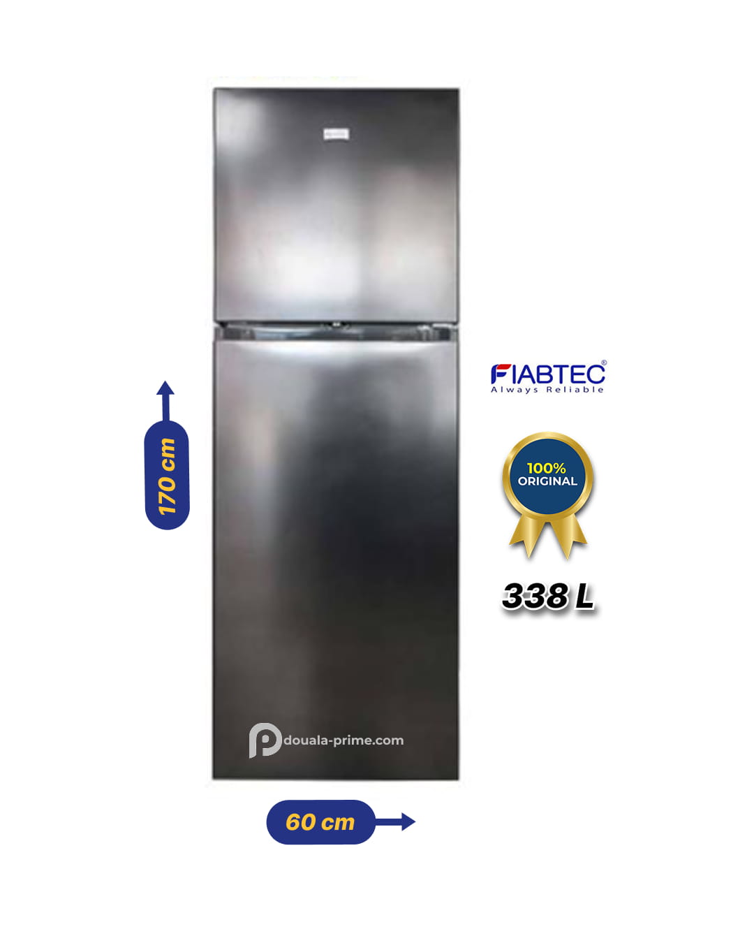 Refrigérateur FIABTEC - FTTMS-520NF -NoFrost - 338L - Noir