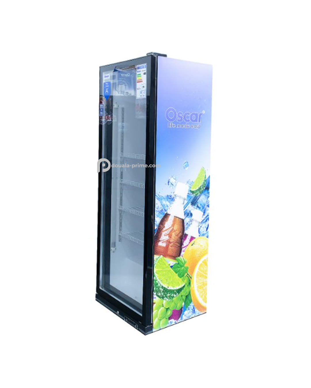 Réfrigérateur Vitrine - Oscar - Une porte - OSC-V500 - 450 litres - Noir