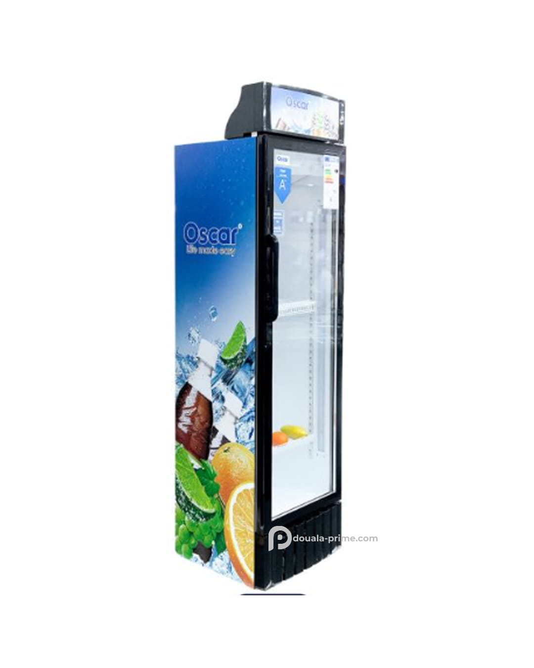 Réfrigérateur Vitrine - Oscar - Une Porte - OSC-V400 - 280 Litres - Noir