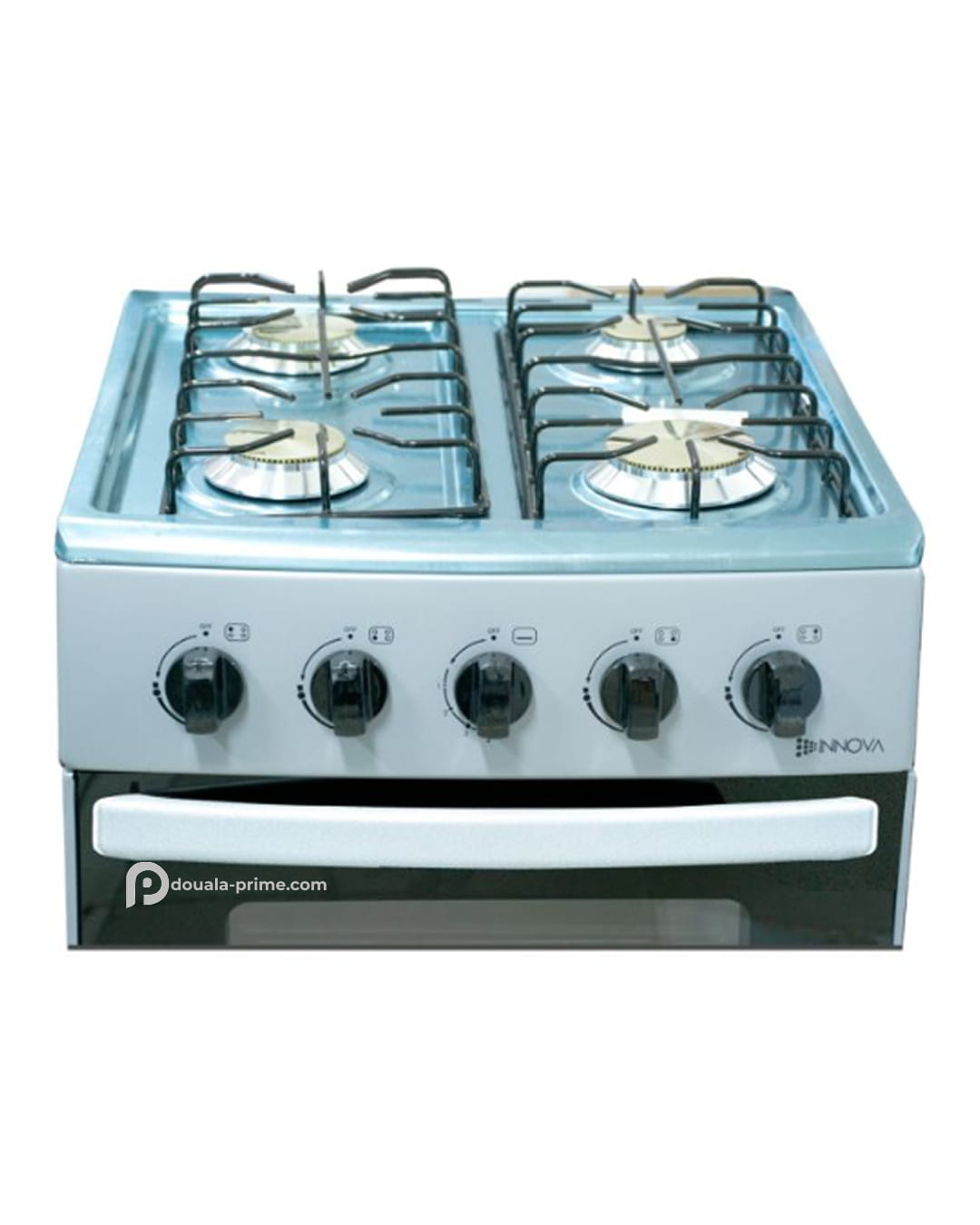 Cuisinière à gaz INNOVA - 4 feux - IN50GS - 50 X 50 cm - Noir/Gris