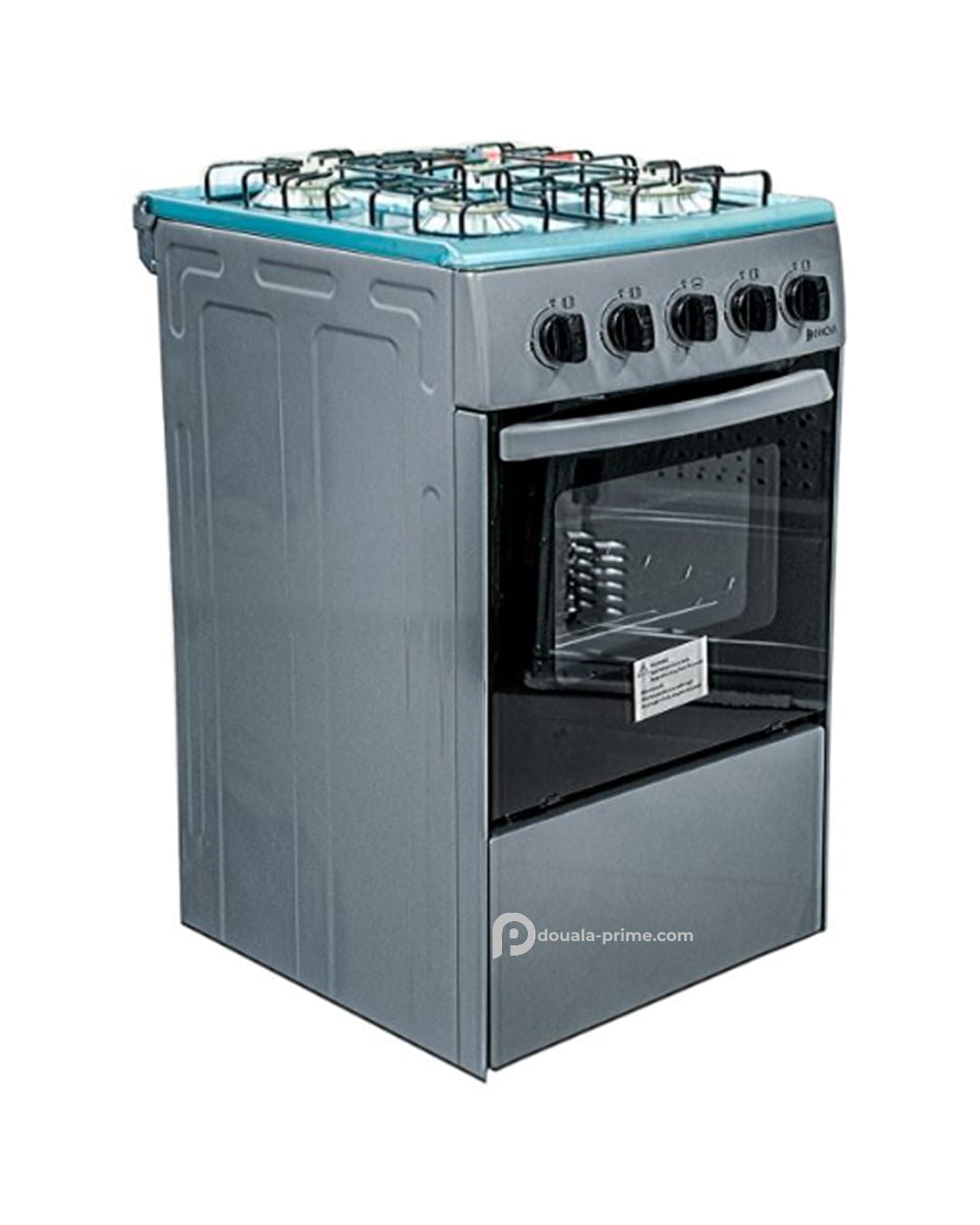 Cuisinière à gaz INNOVA - 4 feux - IN50GS - 50 X 50 cm - Noir/Gris