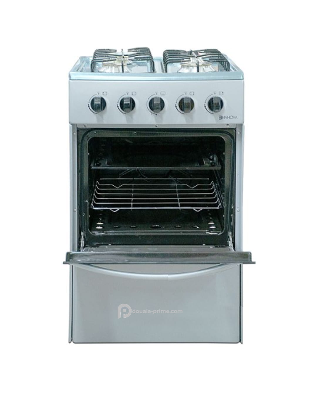Cuisinière à gaz INNOVA - 4 feux - IN50GS - 50 X 50 cm - Noir/Gris