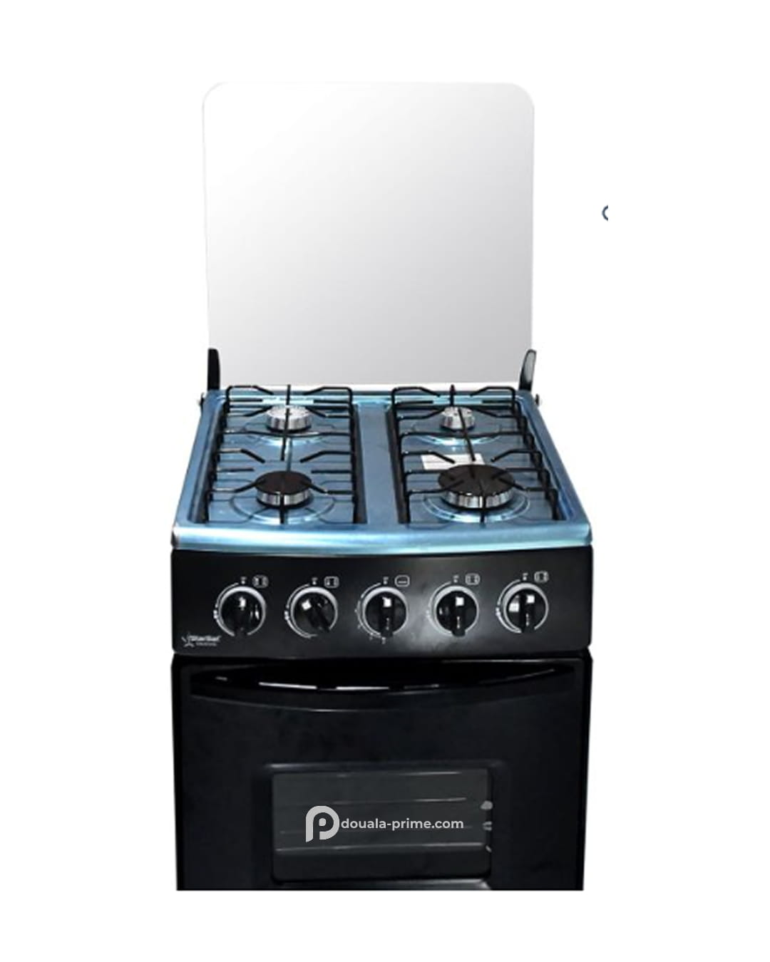 Cuisinière à Gaz StarSat - 4 Feux - 50 × 50 cm - Acier inoxydable - Noir