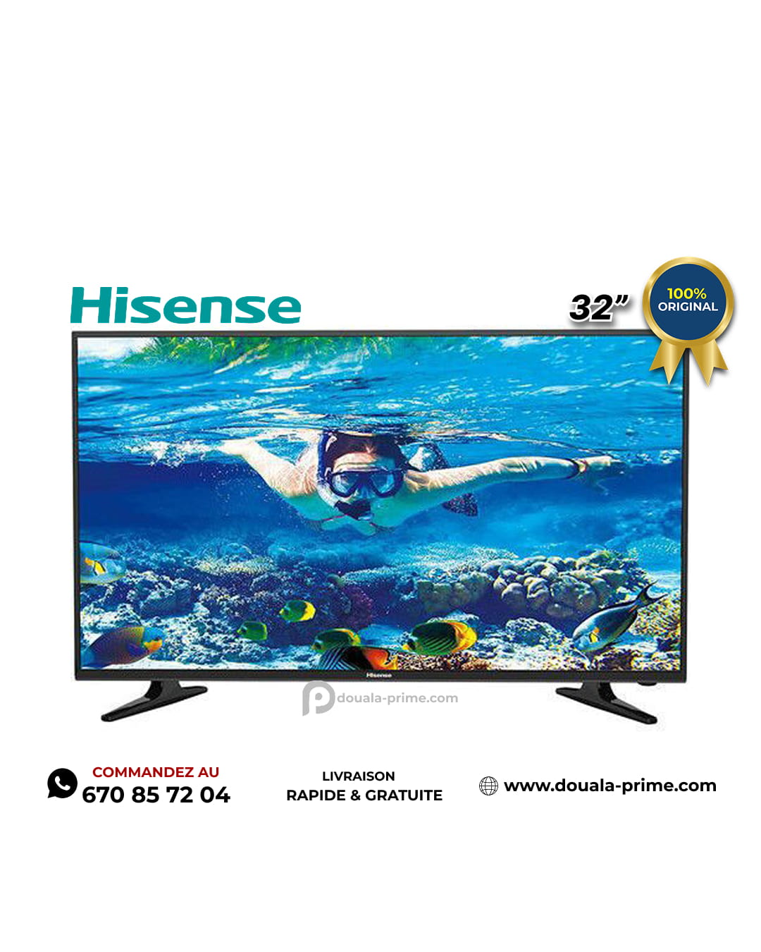 TV NUMERIQUE HISENSE  32 POUCES