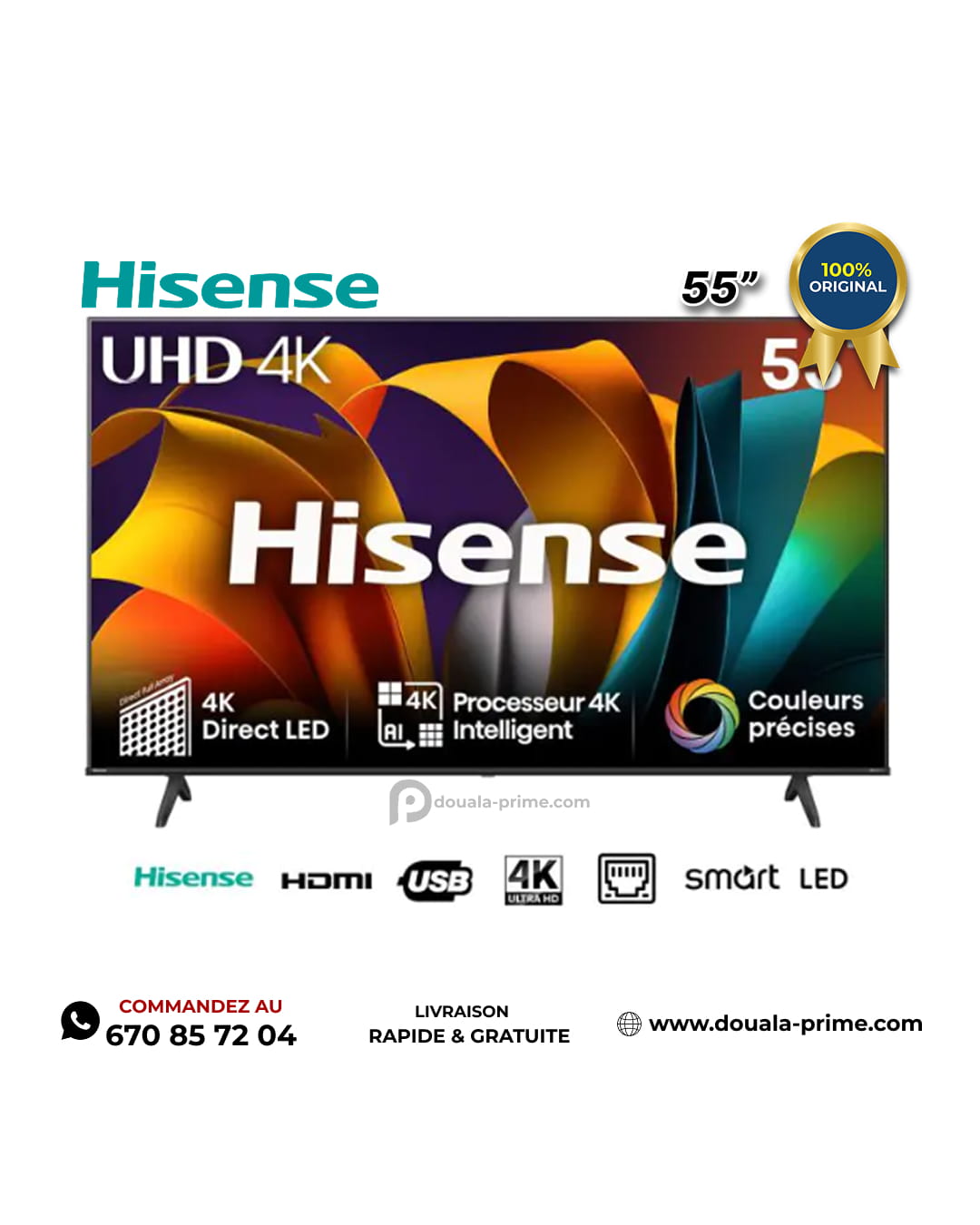 SMART TV HISENSE - 55 POUCES QLED - 55Q6Q- VIDAA