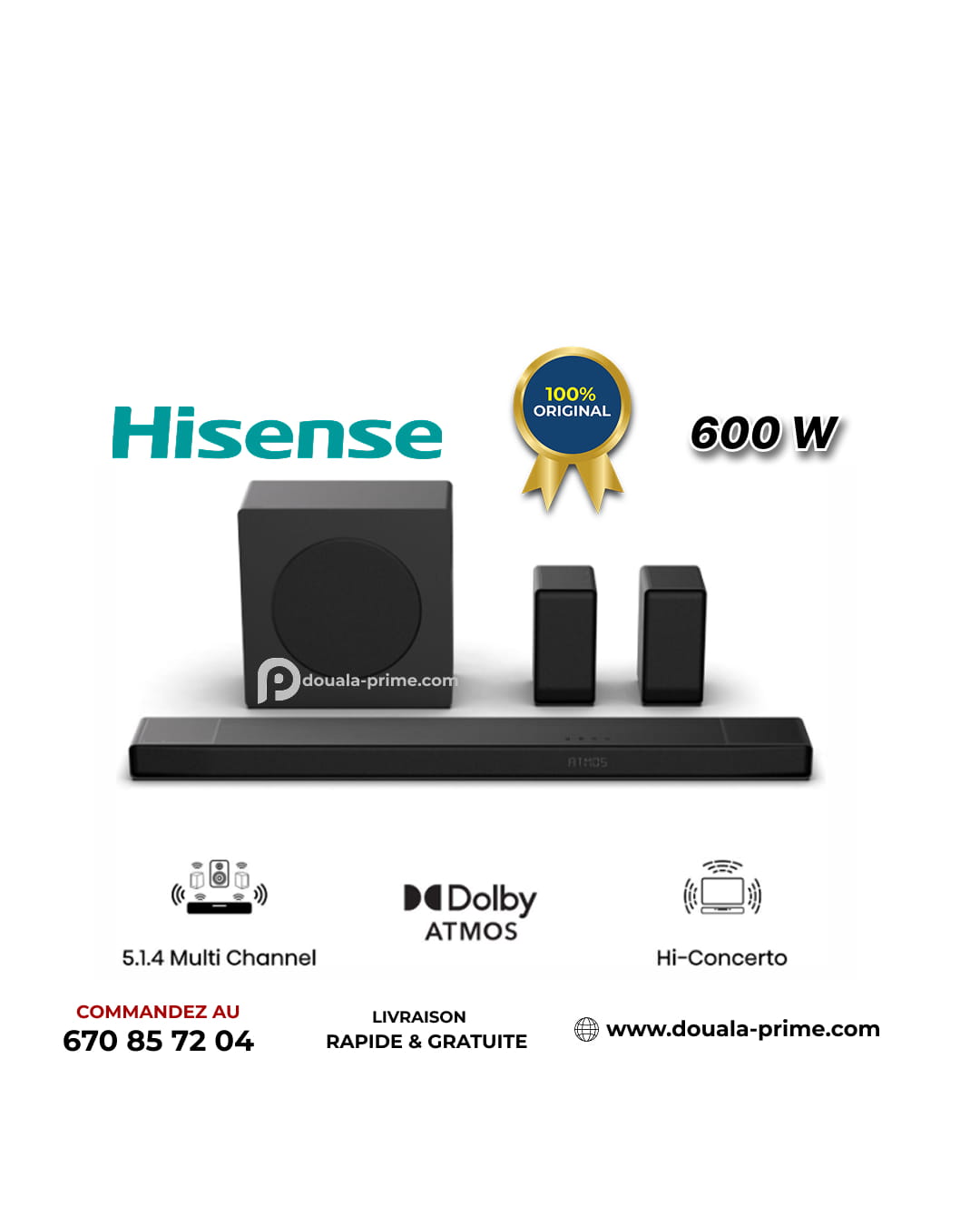 Barre de son 5.1.4. CH, 600 W   AX5140Q