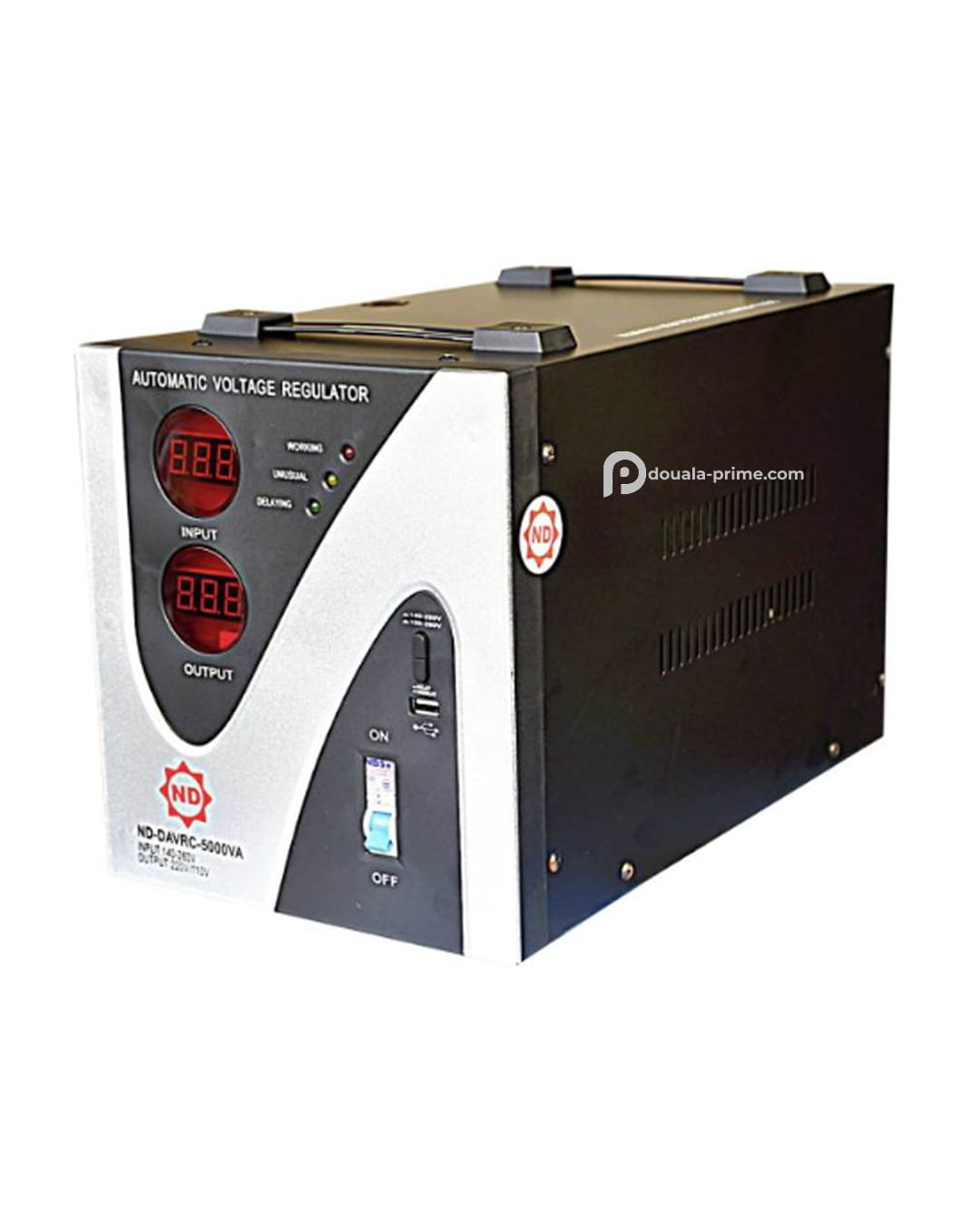 Régulateur de tension numérique - N.D.E 9 ND-DAVRC - 220/110V - 2000W - Noir
