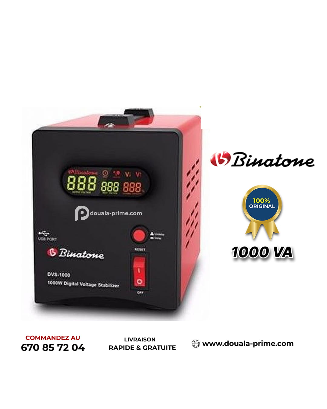 Régulateur de tension Binatone DVS- 1000 - 1000VA