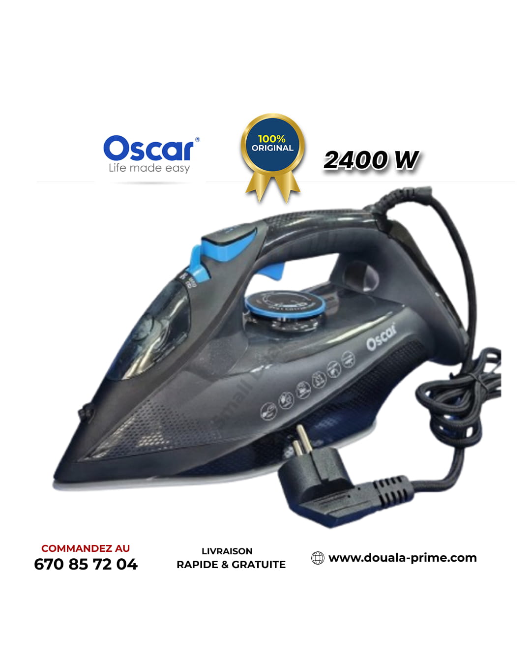 FER A REPASSER OSCAR 2000-2400W OSC-625 (10/CRT) 2309-0032-OSC-625